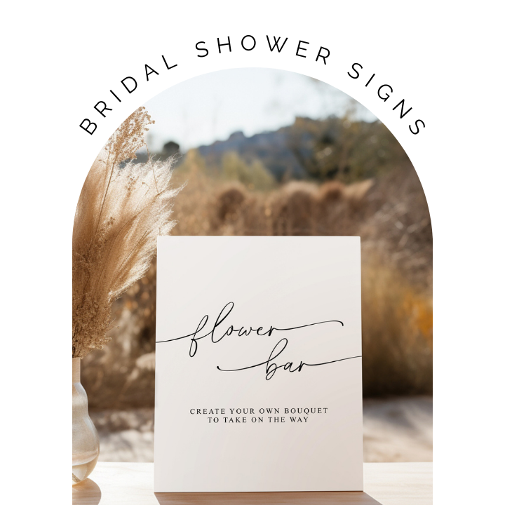 bridal shower signs