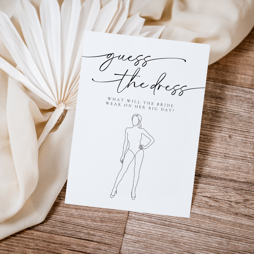Elegant Bridal Shower Game Guess The Dress Fun Bridal Shower Activity Elegant Bridal Shower Game Guess The Dress Fun Bridal Shower Activity