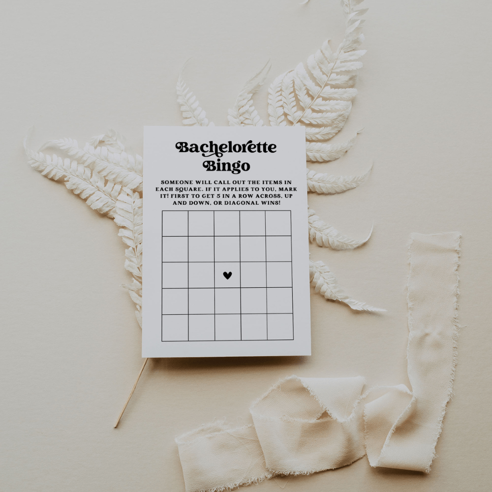 Bachelorette Bingo Retro Hen Party Games - SincerelyByNicole