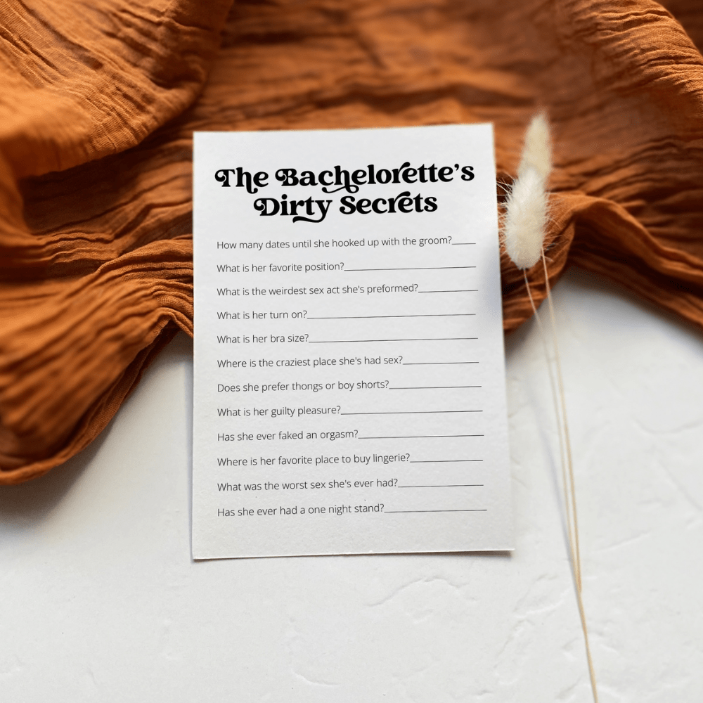 Bachelorette's Dirty Little Secrets Game - SincerelyByNicole