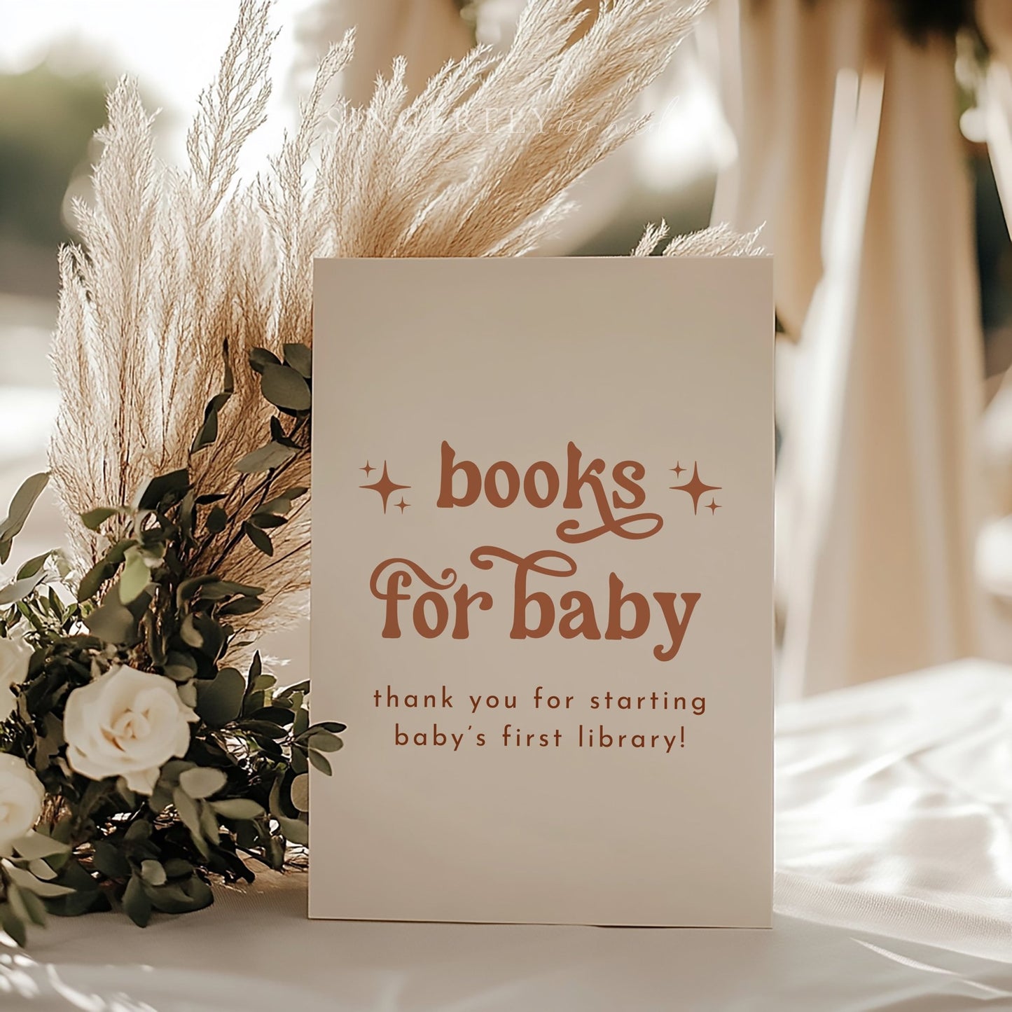 Boho Baby Shower Books For Baby Sign - SincerelyByNicole