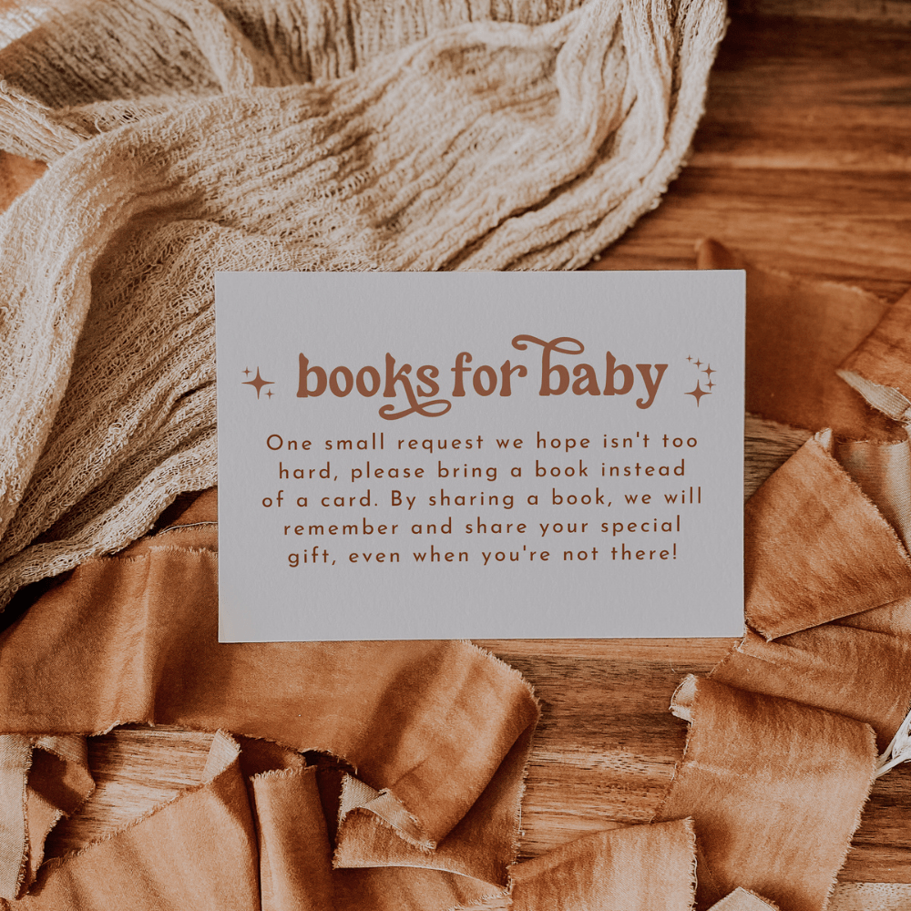Boho Baby Shower Books For Baby Sign and Cards - SincerelyByNicole