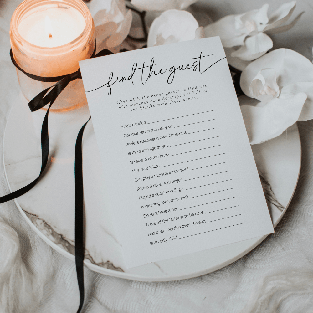 Bridal Shower Game Find The Guest - SincerelyByNicole
