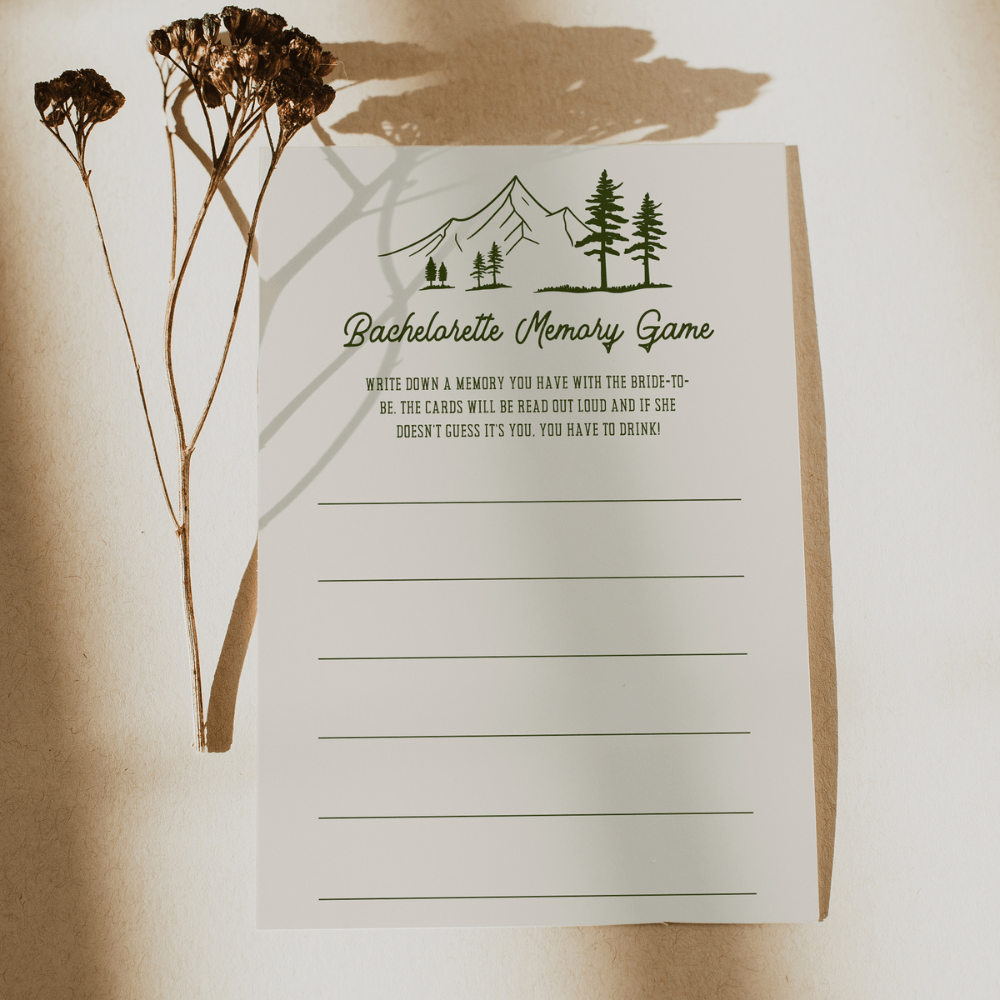 Camp Bachelorette Favorite Memory With The Bride Bachelorette Game - SincerelyByNicole