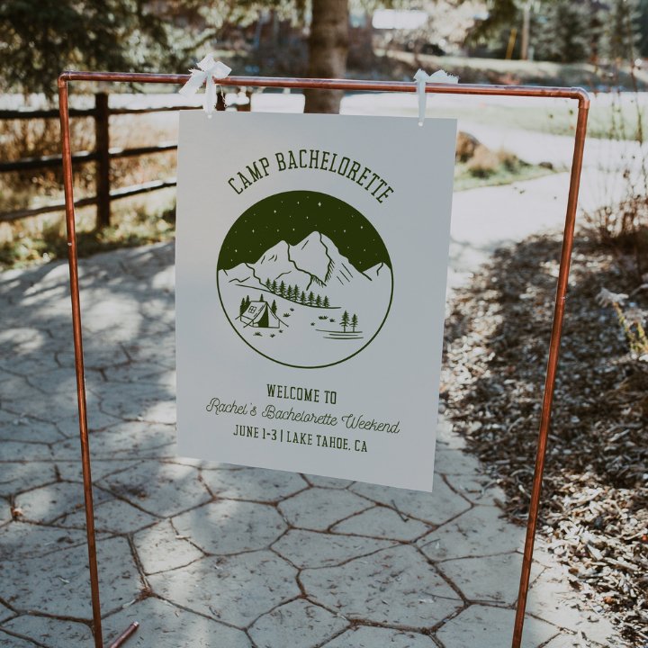 Camp Bachelorette Welcome Sign Template Editable In Canva TESS - SincerelyByNicole