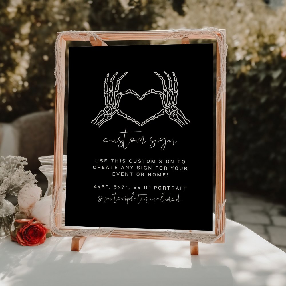 Gothic Halloween Wedding Custom Sign Template CORDELIA - SincerelyByNicole