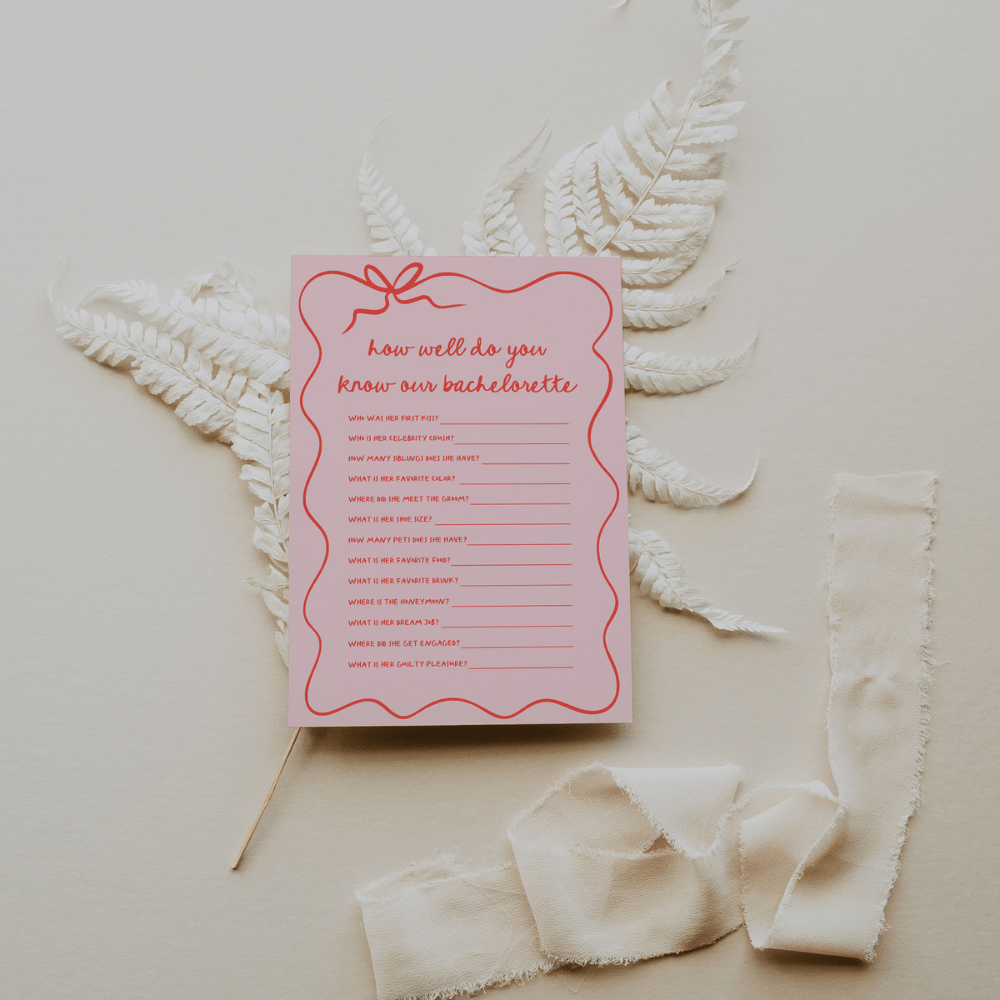 Hand Drawn Wavy Border Who Knows The Bachelorette Best Game - SincerelyByNicole