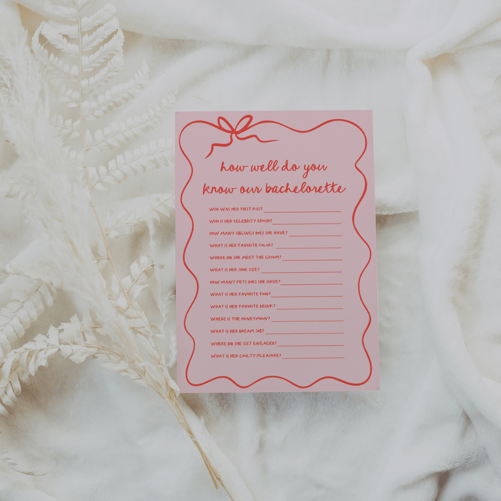 Hand Drawn Wavy Border Who Knows The Bachelorette Best Game - SincerelyByNicole