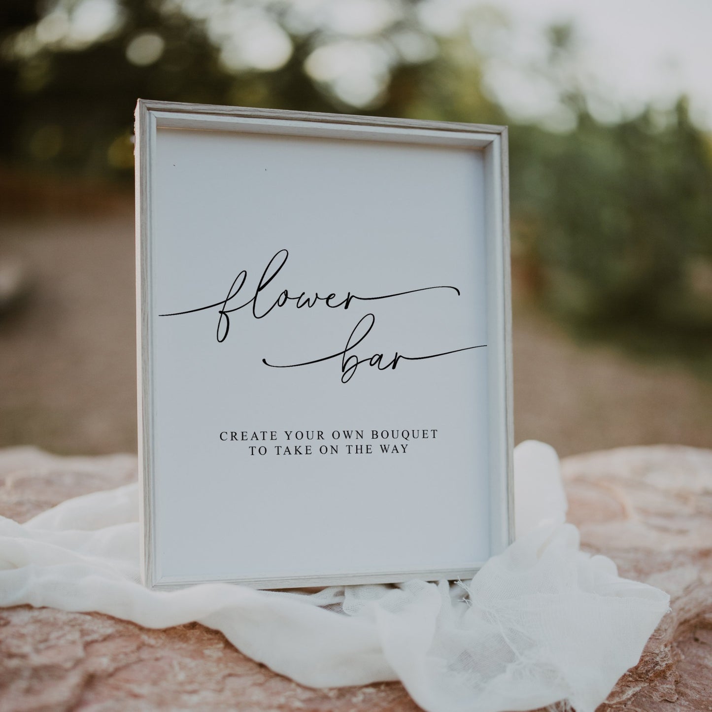Minimalist Bridal Shower Flower Bar Sign - SincerelyByNicole