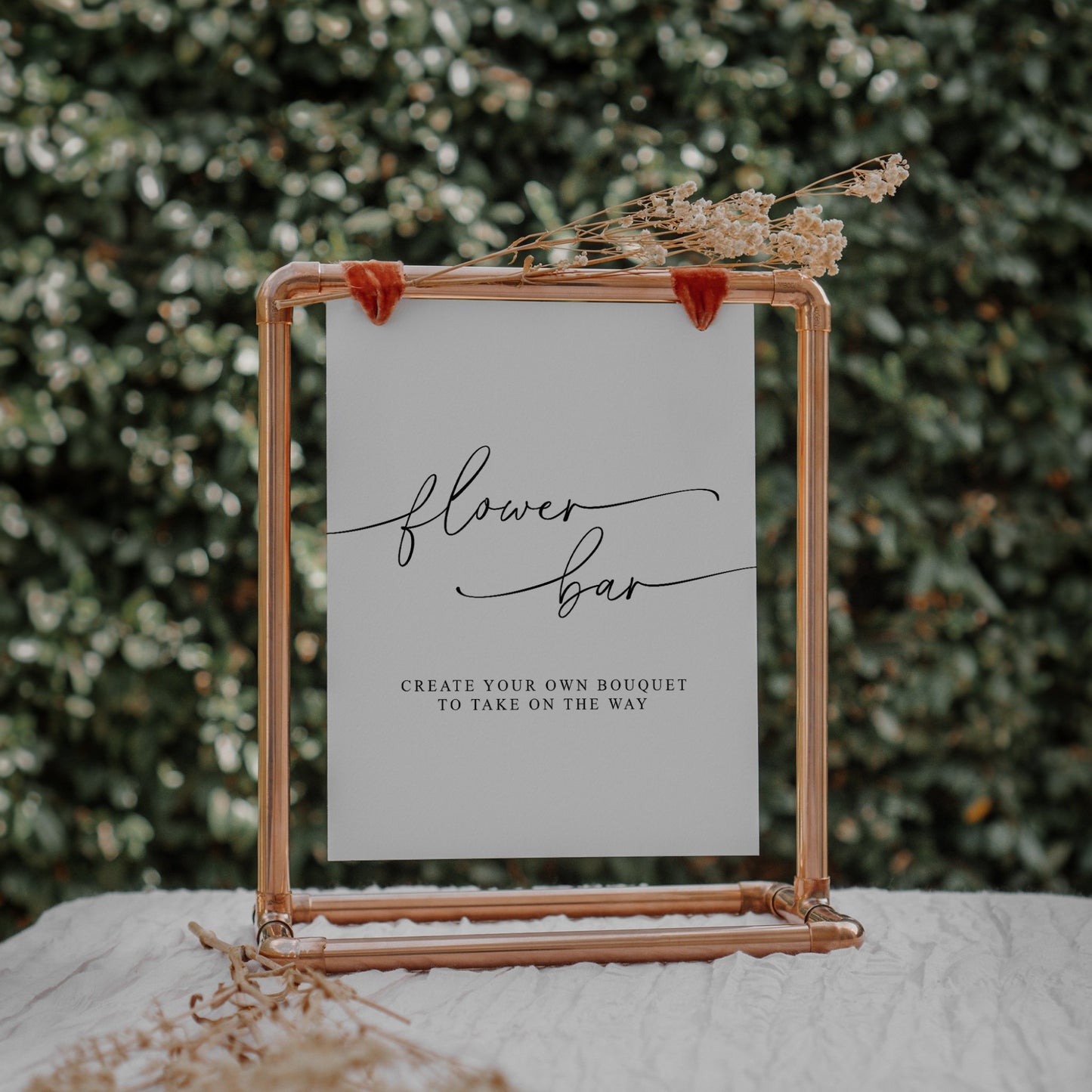 Minimalist Bridal Shower Flower Bar Sign - SincerelyByNicole
