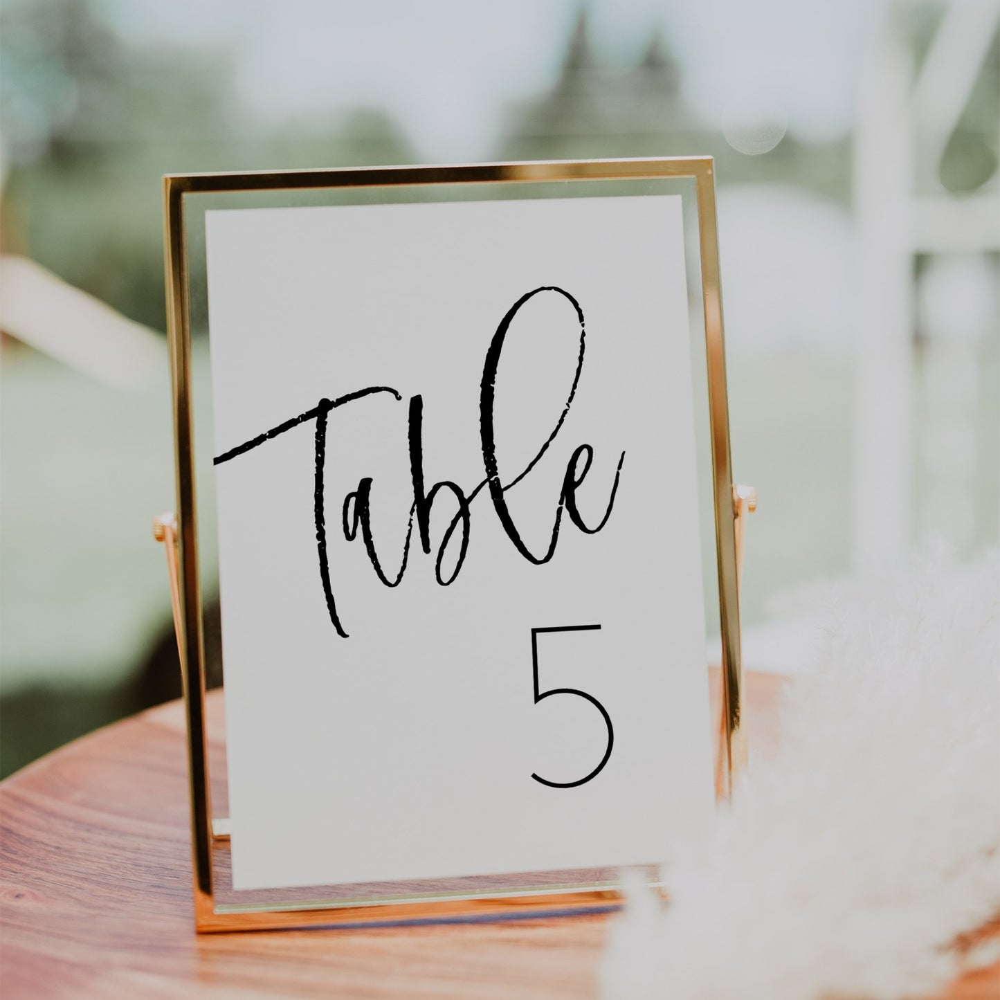 Modern Calligraphy Minimalist Wedding Table Numbers - SincerelyByNicole