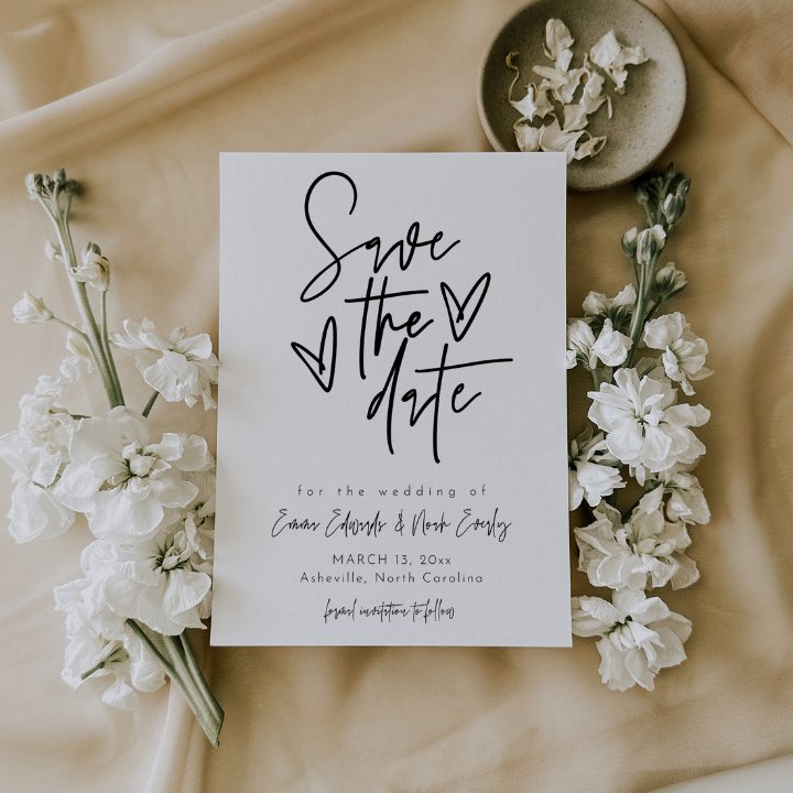 Modern Minimalist Photo Save The Date Template Editable In Canva SOFIA