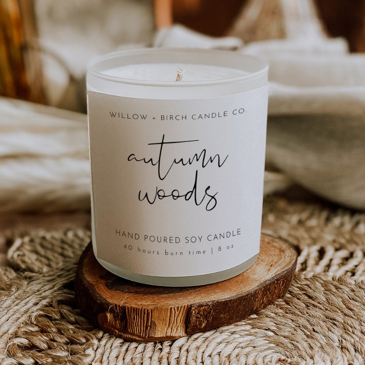 Printable Candle Label Template, Modern Minimal Product Label, Modern Label Template, Minimalist Label Template Download, DIY Candle Label EDITABLE IN CANVA | Emma - SincerelyByNicole