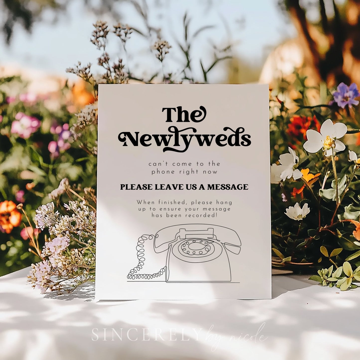 Retro Wedding Telephone Guestbook Wedding Guestbook Sign - SincerelyByNicole
