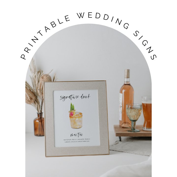 printable wedding signs