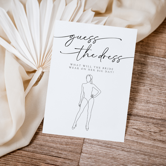 Elegant Bridal Shower Game Guess The Dress Fun Bridal Shower Activity