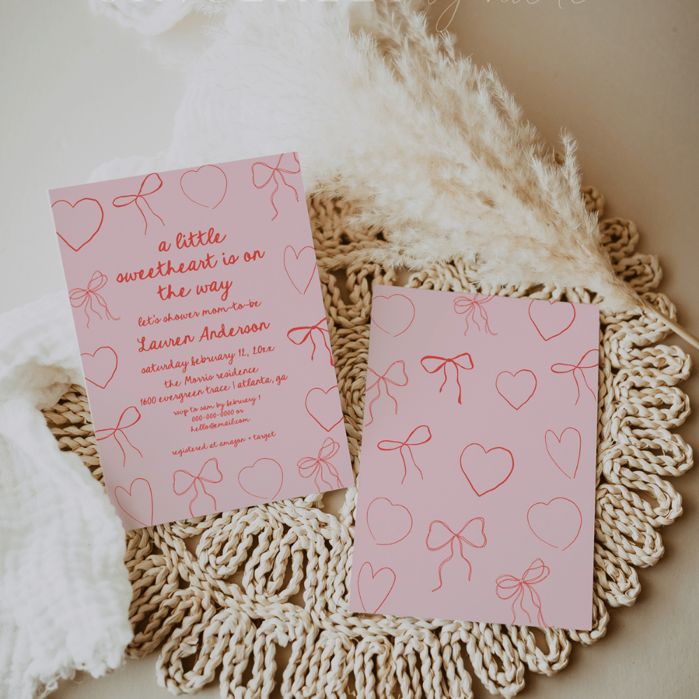 A Little Sweetheart Baby Shower Invitation Template | Cali - SincerelyByNicole