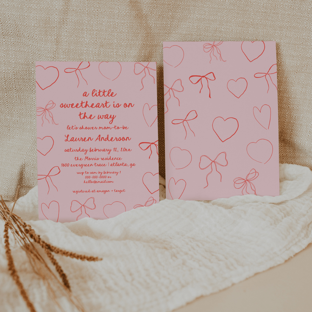 A Little Sweetheart Baby Shower Invitation Template | Cali - SincerelyByNicole