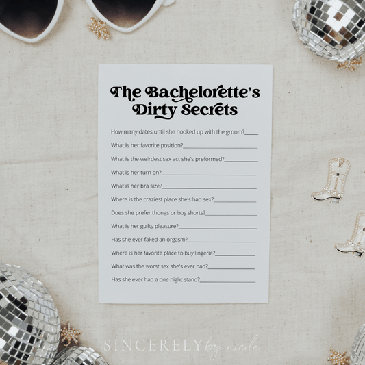 Bachelorette's Dirty Little Secrets Game - SincerelyByNicole