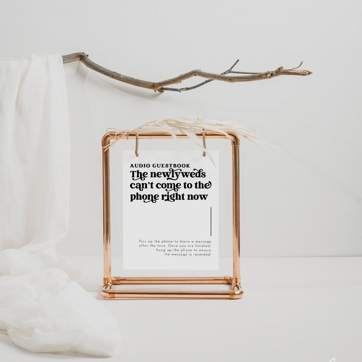 Boho 70's Wedding Audio Guest Book Wedding Sign - SincerelyByNicole