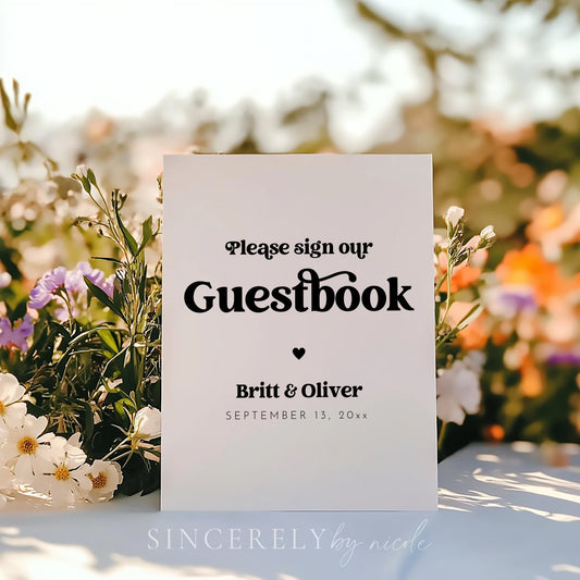 Groovy Wedding Guestbook Sign - SincerelyByNicole