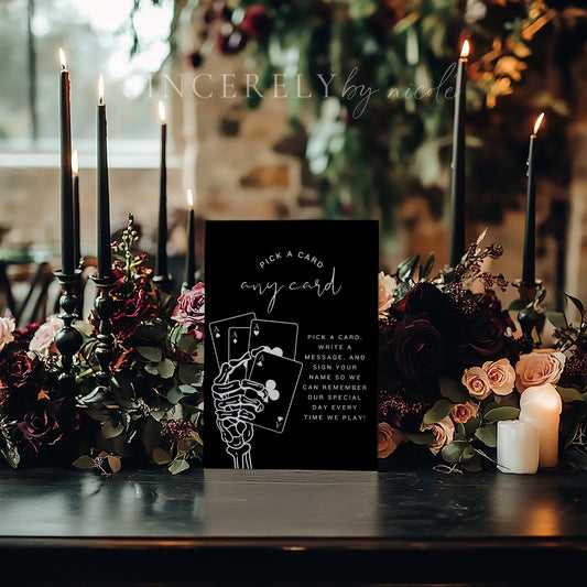 Halloween Wedding Pick A Card Wedding Guestbook Sign - SincerelyByNicole