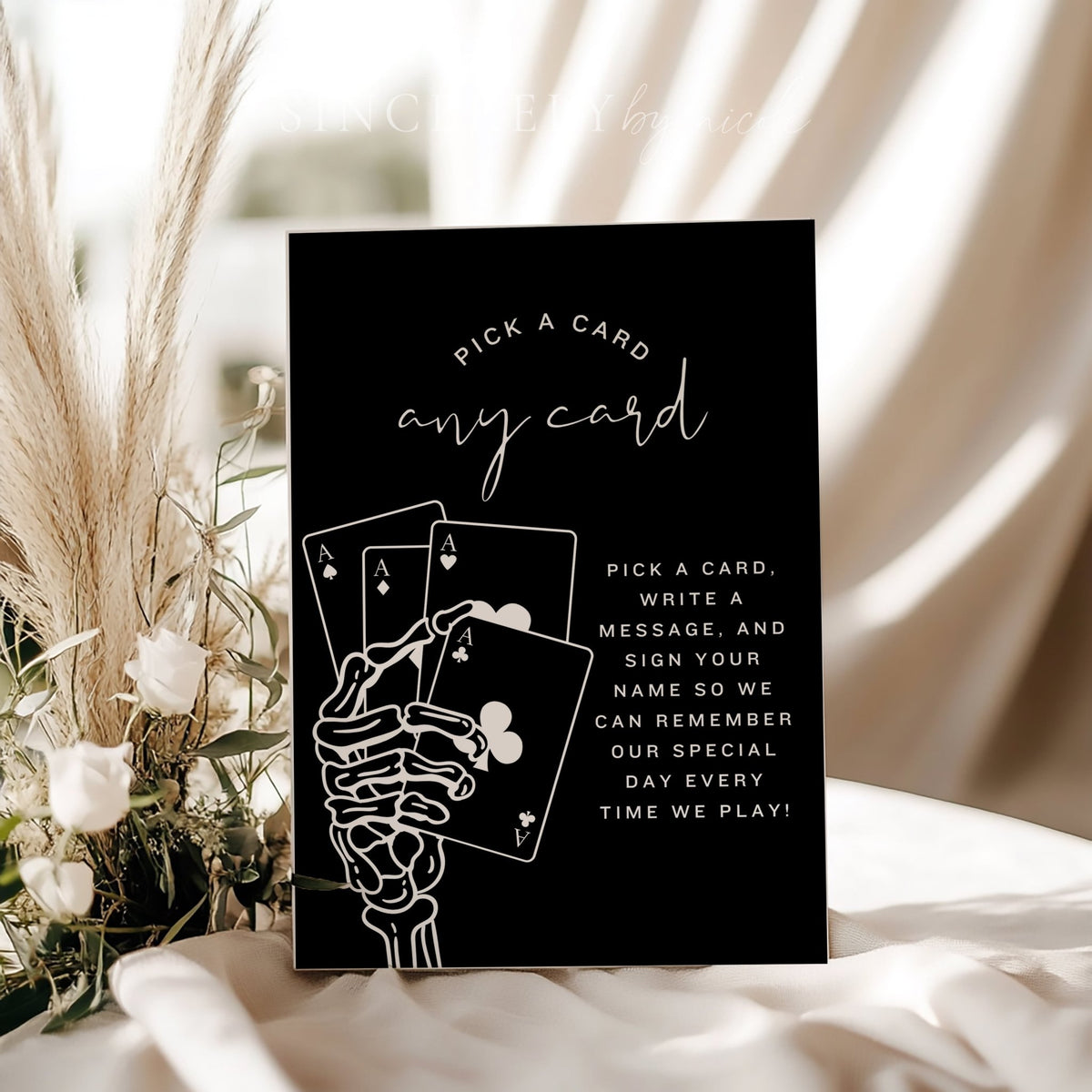 Halloween Wedding Pick A Card Wedding Guestbook Sign - SincerelyByNicole
