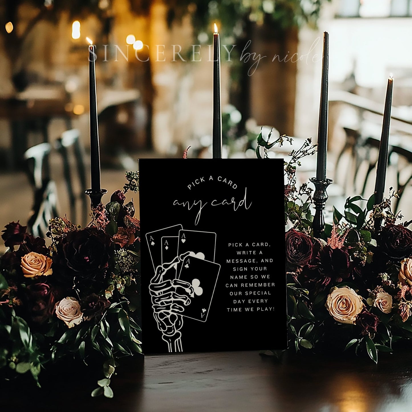 Halloween Wedding Pick A Card Wedding Guestbook Sign - SincerelyByNicole