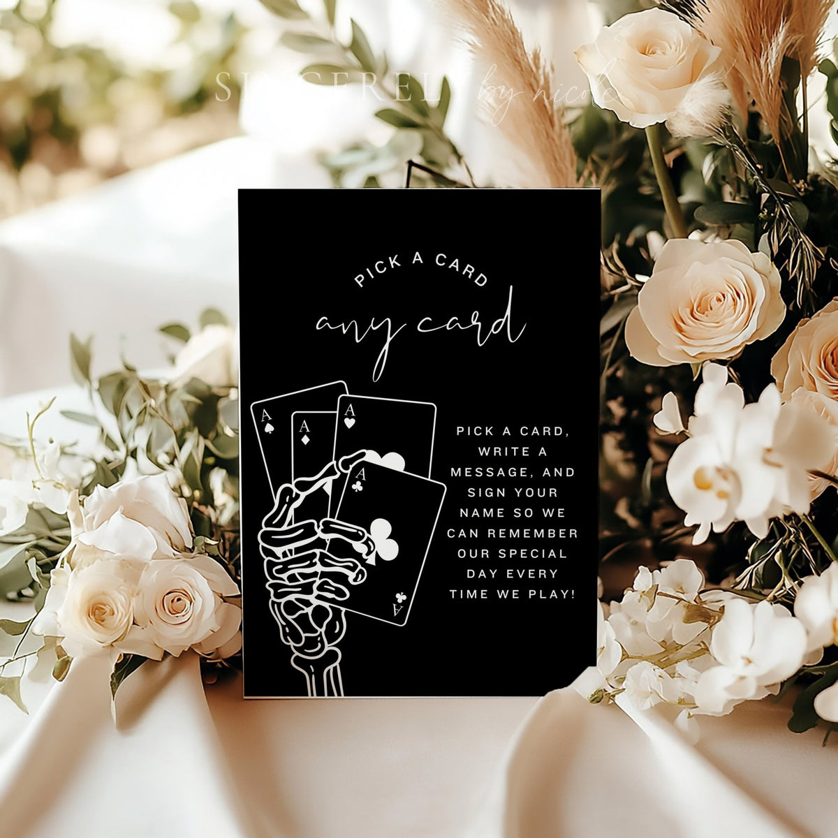 Halloween Wedding Pick A Card Wedding Guestbook Sign - SincerelyByNicole