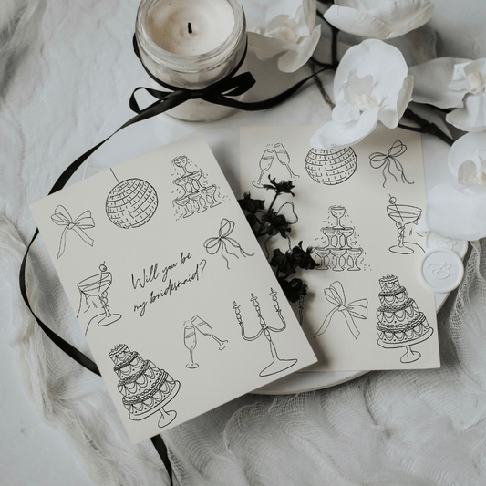 Hand Drawn Bridesmaid Proposal Card - SincerelyByNicole