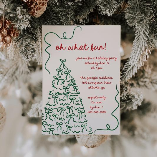 Hand - Drawn Oh What Fun Christmas Party Invitation - SincerelyByNicole