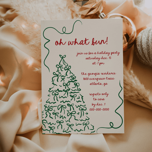 Hand - Drawn Oh What Fun Christmas Party Invitation - SincerelyByNicole