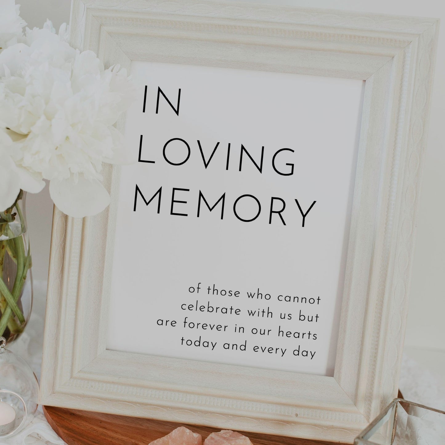 Memorial Tribute Sign - In Loving Memory for Wedding Reception and Special Events - SincerelyByNicole