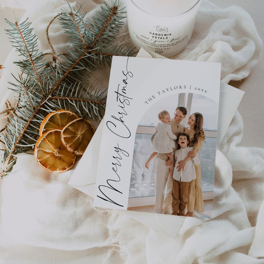 Minimalist Photo Christmas Card Template Editable In Canva ALICE - SincerelyByNicole