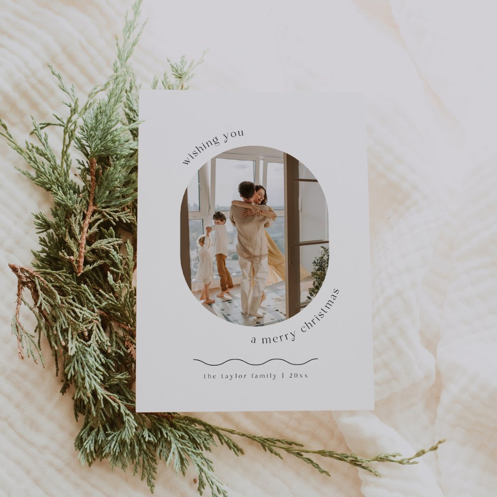 Minimalist Photo Christmas Card Template Editable In Canva LENNOX - SincerelyByNicole