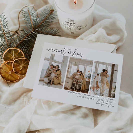 Minimalist Photo Christmas Card Template EMMA - SincerelyByNicole