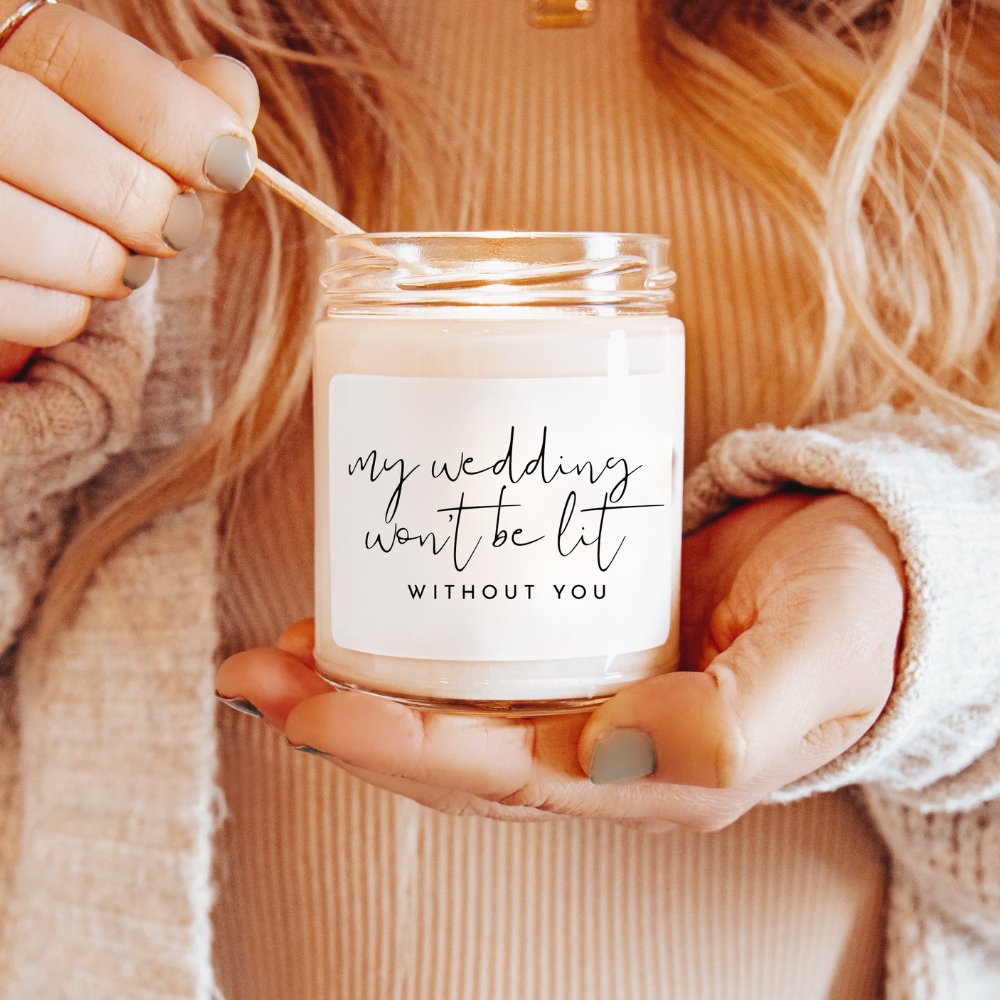 Modern Elegant Bridesmaid Proposal Candle - SincerelyByNicole