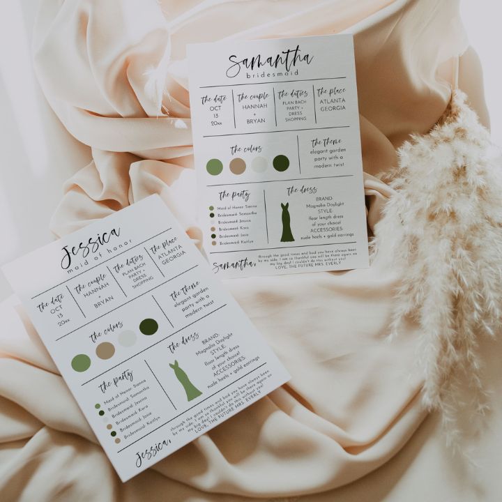 Modern Elegant Bridesmaid Proposal Template Editable In Canva HARPER - SincerelyByNicole