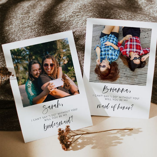 Modern Elegant Photo Bridesmaid and Maid Of Honor Proposal Templates Editable In Canva HARPER - SincerelyByNicole