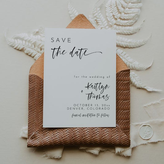 Modern Elegant Save The Date Template Editable In Canva HARPER - SincerelyByNicole