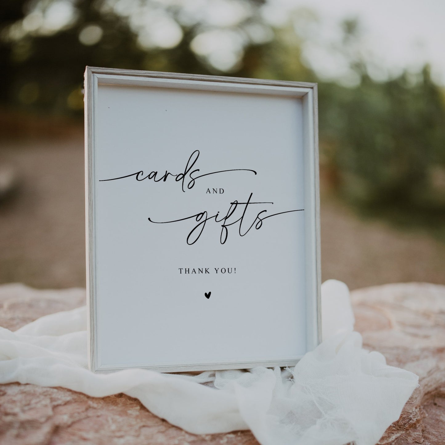 Modern Minimalist Bridal Shower Cards And Gifts Sign - SincerelyByNicole