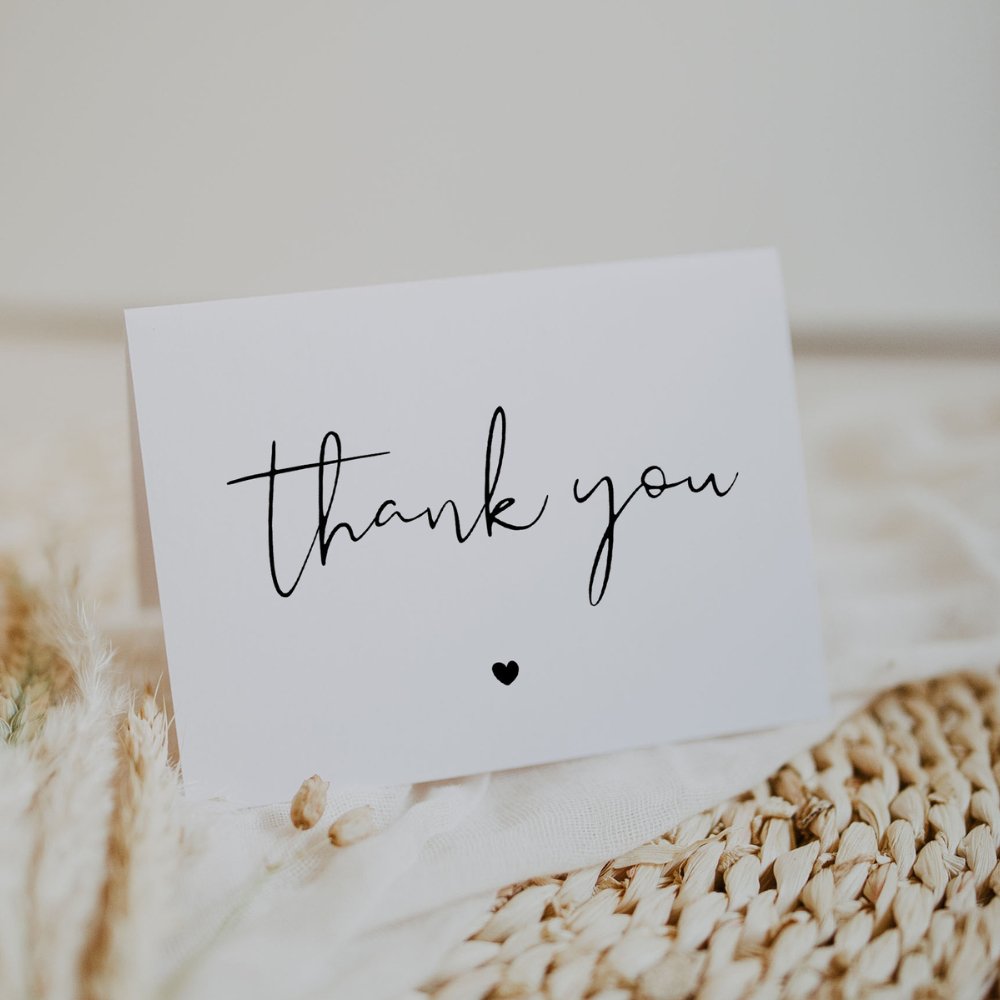 Modern Minimalist Simple Elegant Thank You Cards - SincerelyByNicole