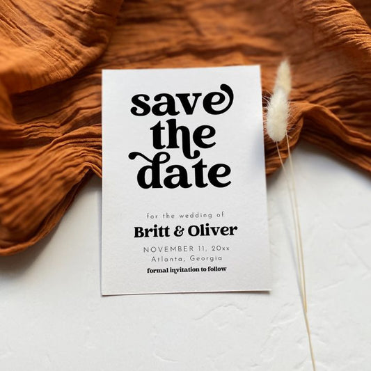 Retro Save The Date Template Editable In Canva CHARLI - SincerelyByNicole