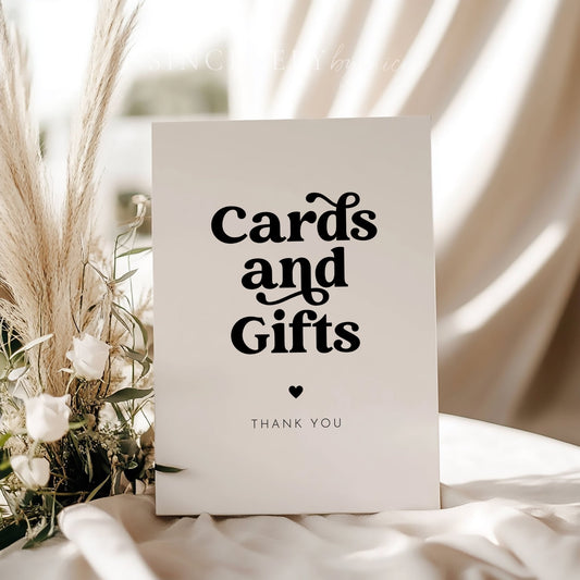Retro Wedding Cards and Gifts Sign - SincerelyByNicole