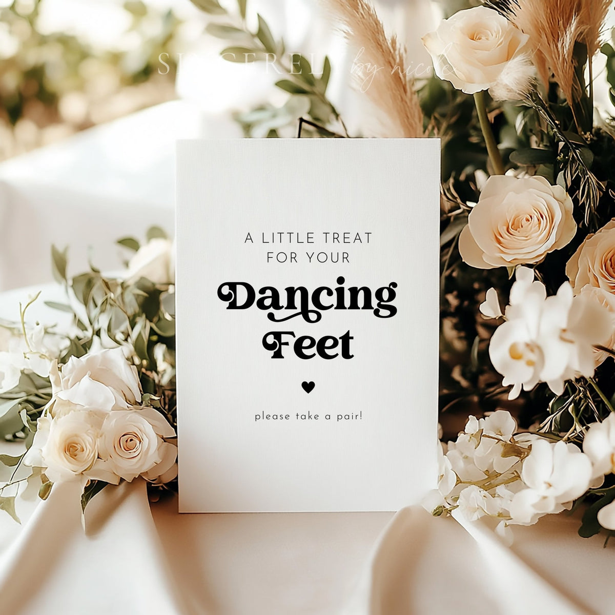 Retro Wedding Flip Flop Favors Sign - SincerelyByNicole