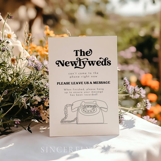 Retro Wedding Telephone Guestbook Wedding Guestbook Sign - SincerelyByNicole