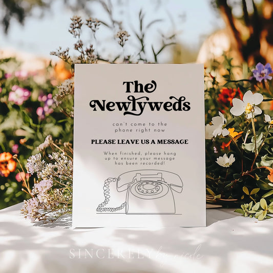 Retro Wedding Telephone Guestbook Wedding Guestbook Sign - SincerelyByNicole