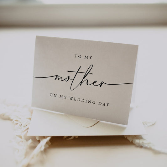 To My Mother On My Wedding Day Card - SincerelyByNicole