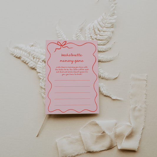 Wavy Border Favorite Memory With The Bride Bachelorette Game - SincerelyByNicole