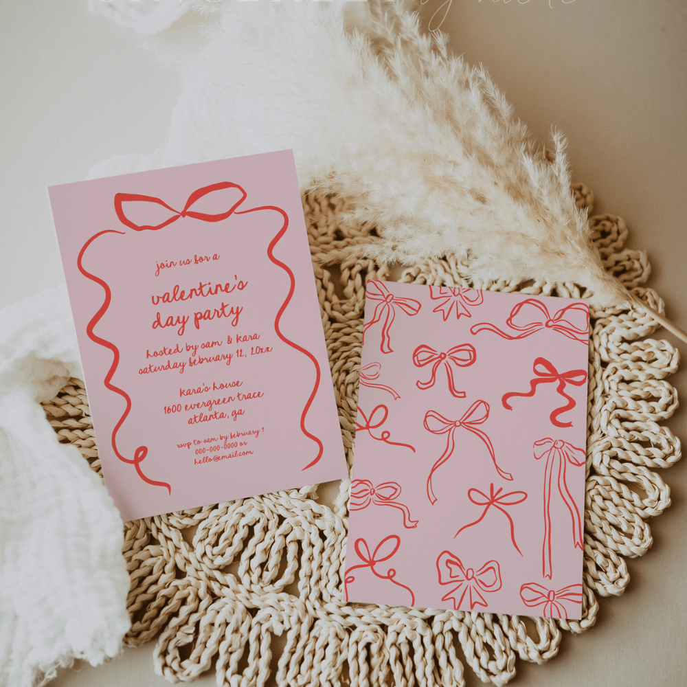 Whimsical Hand Drawn Valentine's Day Party Invitation - SincerelyByNicole